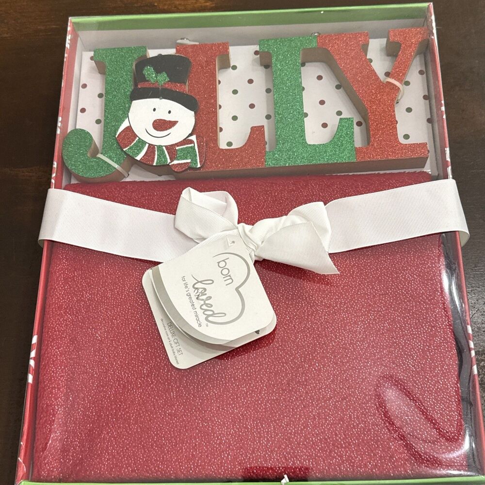 Born Loved Baby it's Cold Outside Christmas Blanket Jolly Snowman Decor Nursery